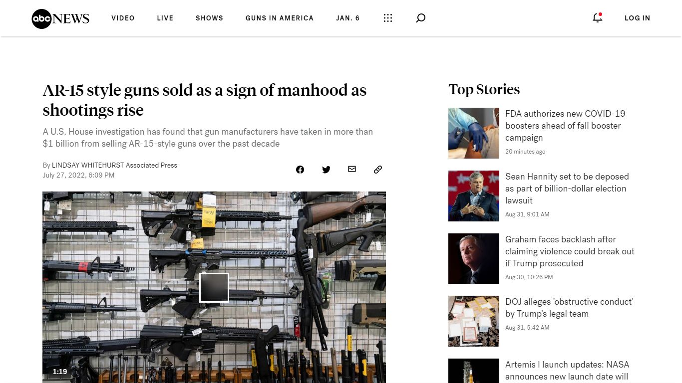 AR-15 style guns sold as a sign of manhood as shootings rise